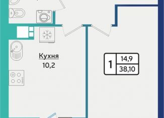 Однокомнатная квартира на продажу, 37.4 м2, Ижевск, Индустриальный район, улица 40 лет Победы, 123