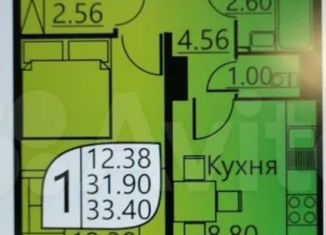 1-комнатная квартира на продажу, 33.4 м2, Пермь, улица Гашкова, 51, Мотовилихинский район