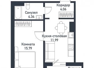 Продам 1-комнатную квартиру, 36.2 м2, Челябинская область