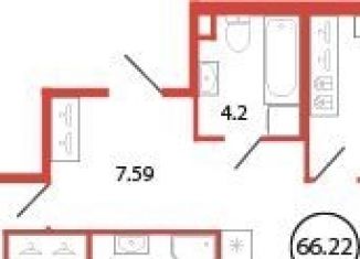 Продается 2-комнатная квартира, 66.2 м2, Ленинградская область