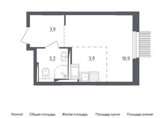 Квартира на продажу студия, 21.9 м2, Мытищи, ЖК Мытищи Парк, жилой комплекс Мытищи Парк, к4