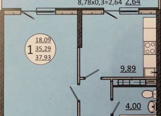 Продаю 1-ком. квартиру, 38 м2, Краснодар, Магистральная улица, 11к4, ЖК На Магистральной