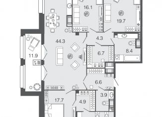 Продаю 3-комнатную квартиру, 143.5 м2, Санкт-Петербург, Барочная улица, 4Ас3, Барочная улица