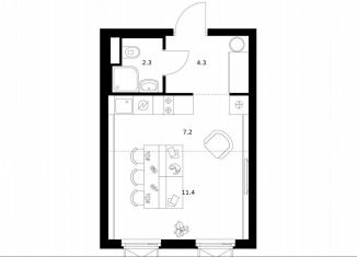 Квартира на продажу студия, 25.2 м2, Москва, район Гольяново