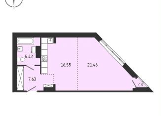 Продается квартира со свободной планировкой, 51.6 м2, Иркутск, Правобережный округ, Советская улица, 115/1