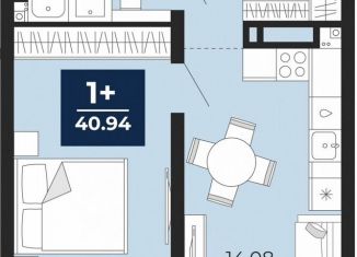 Продажа однокомнатной квартиры, 39.7 м2, Тюмень, Калининский округ, улица Фармана Салманова, 23