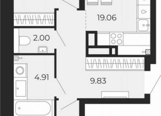 2-ком. квартира на продажу, 64.1 м2, Тюмень, Арктическая улица, 16