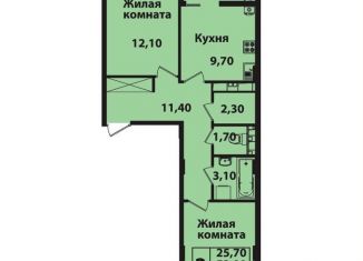 Продаю 2-комнатную квартиру, 56.3 м2, Ставрополь, Гражданская улица, 5, микрорайон № 14