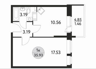 Продаю 1-ком. квартиру, 35.9 м2, Щёлково, Полевая улица, 4А