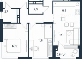 Продается 4-комнатная квартира, 72.9 м2, Пермь