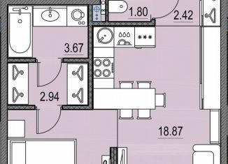 Продается 1-комнатная квартира, 40.2 м2, Санкт-Петербург, Василеостровский район