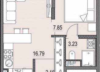 Продам 1-ком. квартиру, 30.3 м2, Санкт-Петербург, Василеостровский район