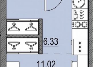 Продам квартиру студию, 21.6 м2, Санкт-Петербург, метро Приморская