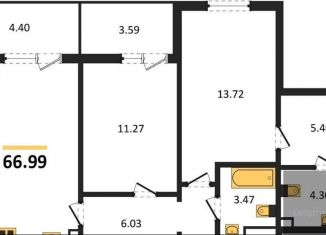 Продаю 2-комнатную квартиру, 67 м2, село Новая Усмань