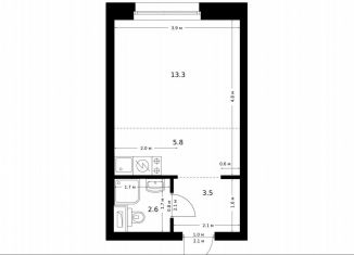 Квартира на продажу студия, 25.2 м2, Москва, жилой комплекс Полар, 1.4, район Северное Медведково