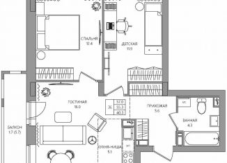 Продаю 3-ком. квартиру, 57 м2, Пермский край, Самолётная улица, 6