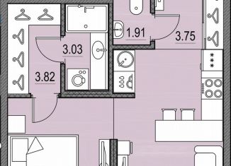 Однокомнатная квартира на продажу, 39.2 м2, Санкт-Петербург, ЖК Морская Набережная