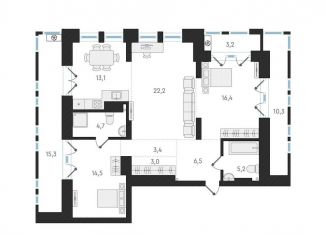 3-ком. квартира на продажу, 89 м2, Новосибирск