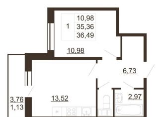 Продаю 1-ком. квартиру, 36.5 м2, Гатчина, улица Хохлова, 16