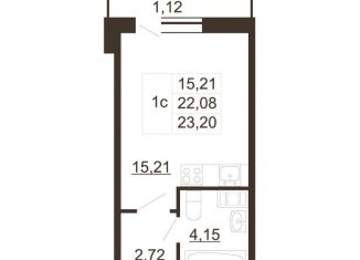 Продам квартиру студию, 23.2 м2, Гатчина, улица Хохлова, 16