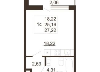 Продажа квартиры студии, 27.2 м2, Гатчина, улица Хохлова, 16