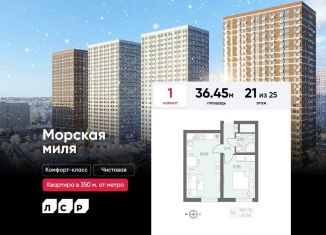 Продажа однокомнатной квартиры, 36.5 м2, Санкт-Петербург