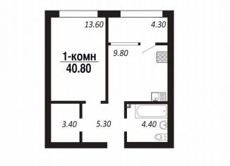 Продаю 1-комнатную квартиру, 40.8 м2, Омск