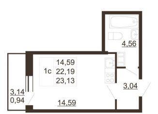 Продается квартира студия, 23.1 м2, Гатчина, улица Хохлова, 16