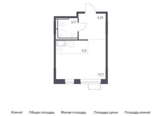 Квартира на продажу студия, 25.4 м2, поселение Кокошкино, жилой комплекс Новое Внуково, к18