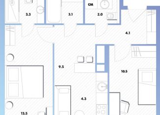 Продам двухкомнатную квартиру, 50.3 м2, Москва, Окская улица, 7А, метро Окская