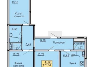 Продается трехкомнатная квартира, 78.2 м2, село Новая Усмань, Раздольная улица