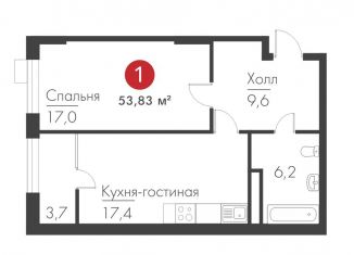 Продажа однокомнатной квартиры, 53.8 м2, Самарская область