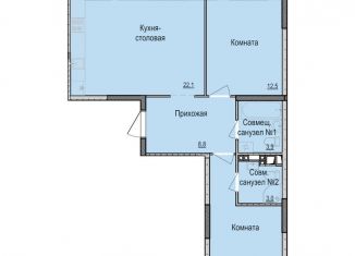 Продаю 2-комнатную квартиру, 64.3 м2, Ижевск, Индустриальный район, жилой комплекс Скандинавия, 7