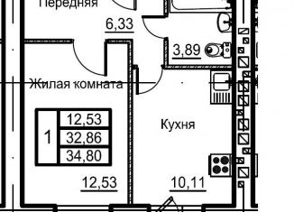 Продажа однокомнатной квартиры, 34.8 м2, Орёл, Железнодорожный район, Ливенская улица, 29