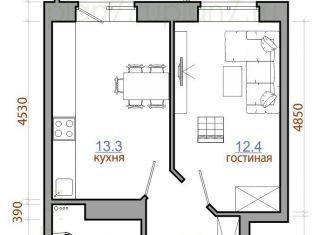 Продается однокомнатная квартира, 41.9 м2, рабочий поселок Маркова, жилой комплекс Ботаника, 10, ЖК Ботаника