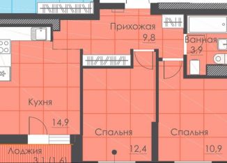 Продается двухкомнатная квартира, 53.9 м2, Екатеринбург, Монтёрская улица, 6, Монтерская улица