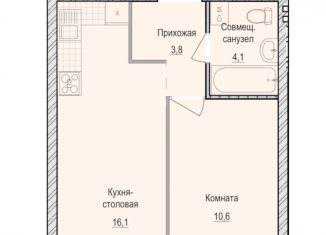 Продается однокомнатная квартира, 34.6 м2, село Первомайский