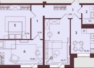 Продается 3-комнатная квартира, 78 м2, Абакан, улица Кирова, 212к2