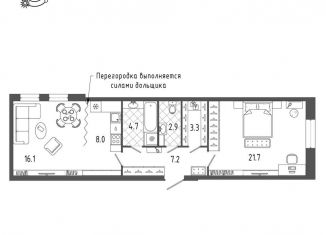 Продается 2-ком. квартира, 63.8 м2, Санкт-Петербург, проспект Обуховской Обороны, 70к4, ЖК Эталон на Неве