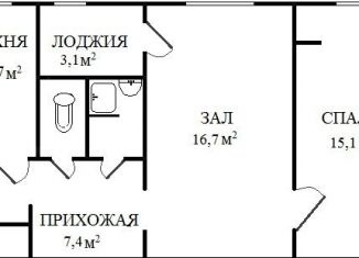 Продам двухкомнатную квартиру, 51 м2, Бахчисарай, Советская улица, 12