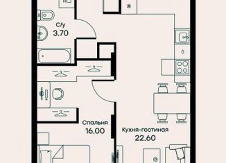 Двухкомнатная квартира на продажу, 49.6 м2, село Перхушково, село Перхушково, 5