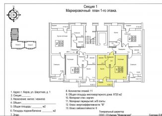 1-ком. квартира на продажу, 44.7 м2, Киров, Широтная улица, 1, Ленинский район