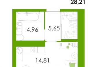 Продам квартиру студию, 31 м2, село Осиновая Гора, ЖК Суворовский, жилой комплекс Суворовский, 37