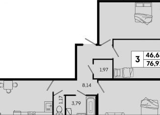 Продается 4-ком. квартира, 77 м2, Санкт-Петербург, Суздальское шоссе, 18к3, метро Проспект Просвещения