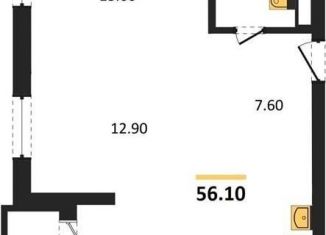 2-ком. квартира на продажу, 56.2 м2, Новосибирск, метро Маршала Покрышкина