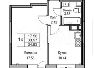 Продаю однокомнатную квартиру, 35 м2, Санкт-Петербург, муниципальный округ Лахта-Ольгино, Ивинская улица, 7