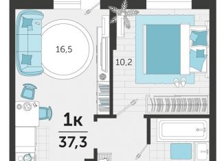 Продам однокомнатную квартиру, 37.3 м2, Краснодар, улица Автолюбителей, 1Гк1, ЖК Стрижи