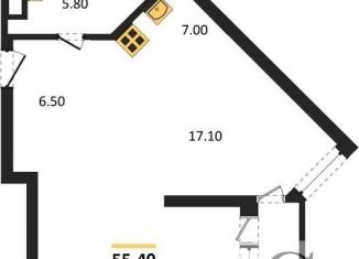 Продажа двухкомнатной квартиры, 55.8 м2, Новосибирск, метро Маршала Покрышкина