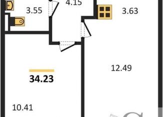 Продается 1-комнатная квартира, 34.2 м2, Новосибирск, улица Ясный Берег, 16, ЖК Ясный Берег