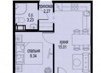 Продаю 1-ком. квартиру, 30.6 м2, Кудрово, ЖК Айди Кудрово 3, проспект Строителей, 5